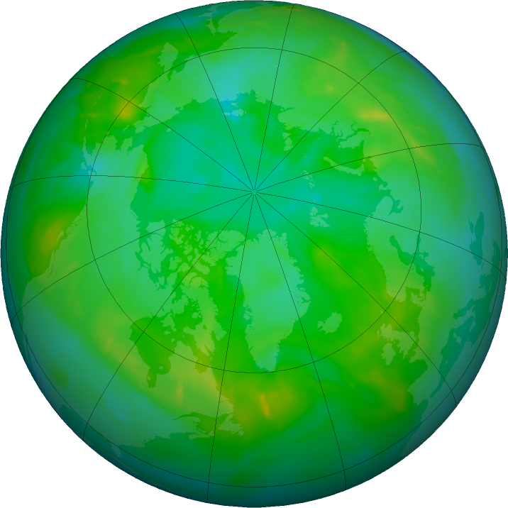 Arctic ozone map for 11 July 2011